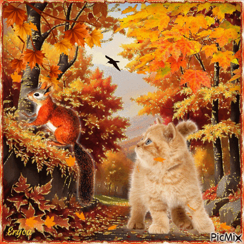 Deux amis en automne